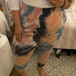 Tie dye plus size sweatpants 2x
